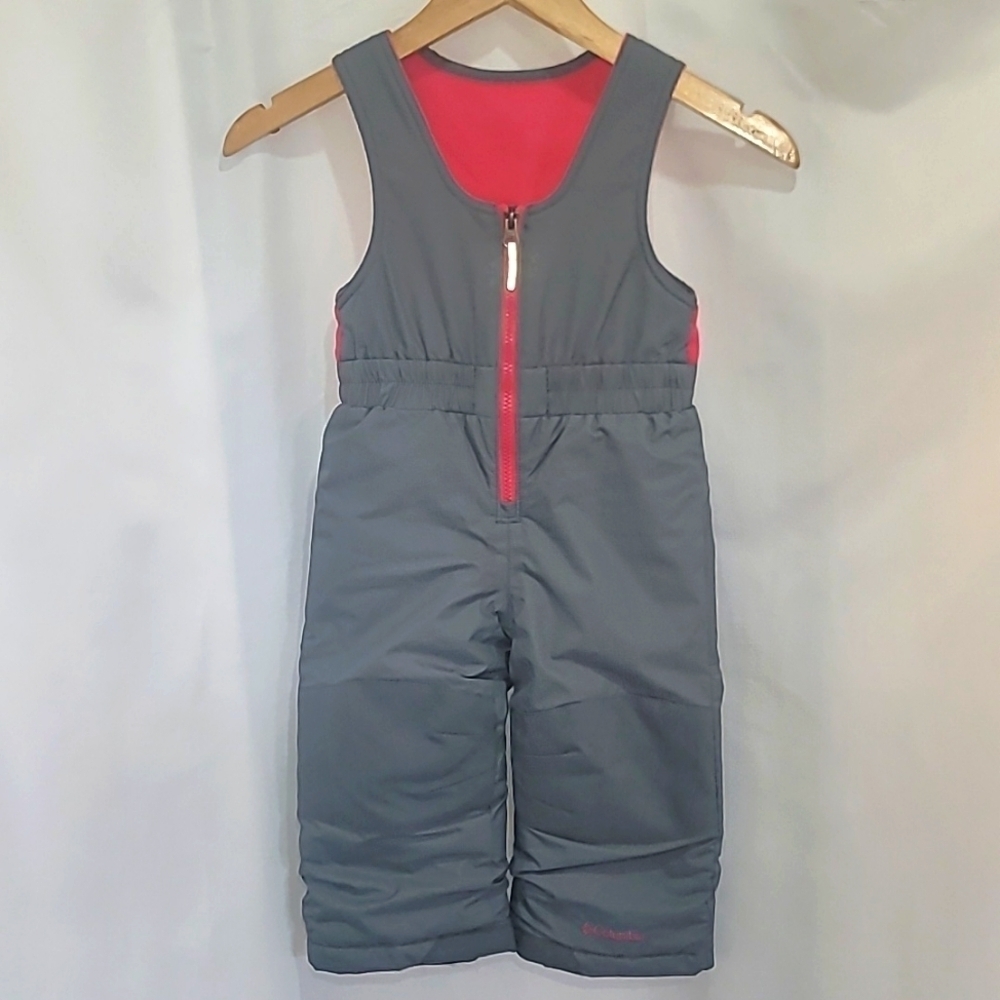 COLUMBIA Outgrown Snowpants Overalls Fleece Lined Warm Neon